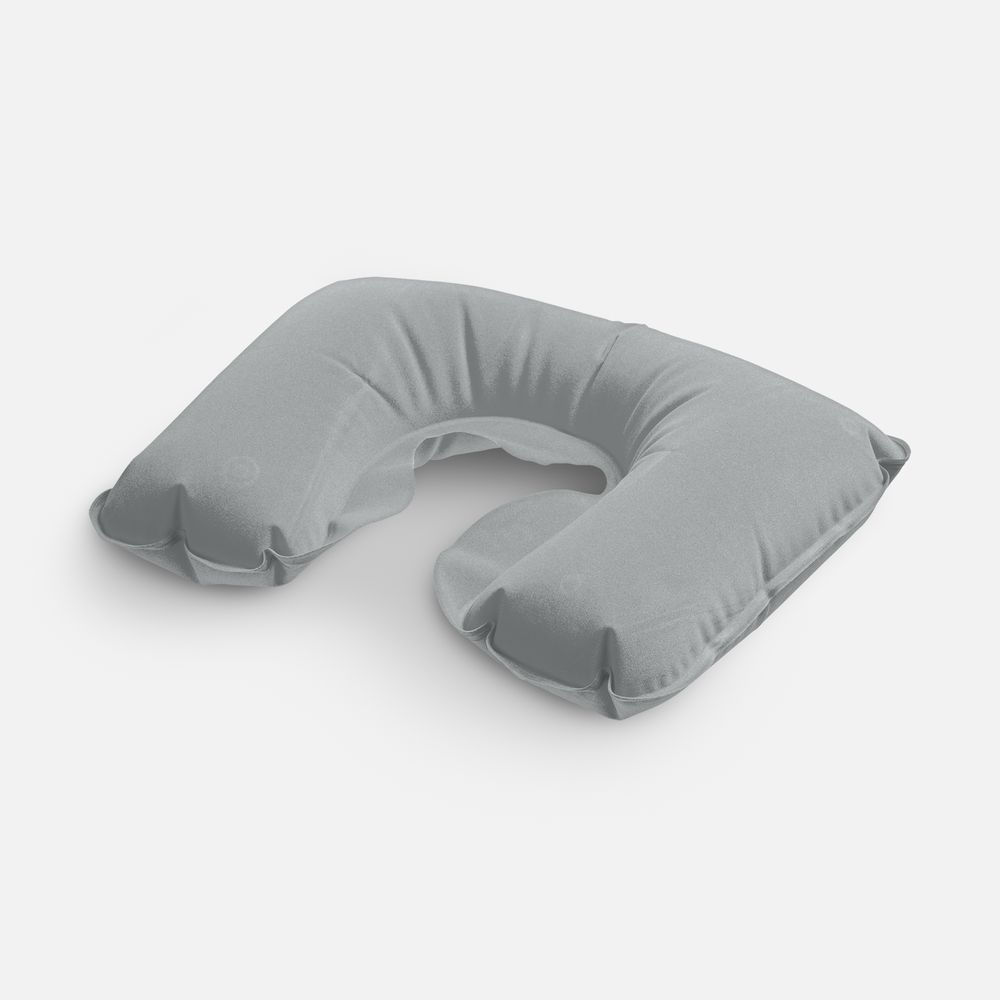 Надувная подушка под шею в чехле Sleep, темно-серая — фото 4