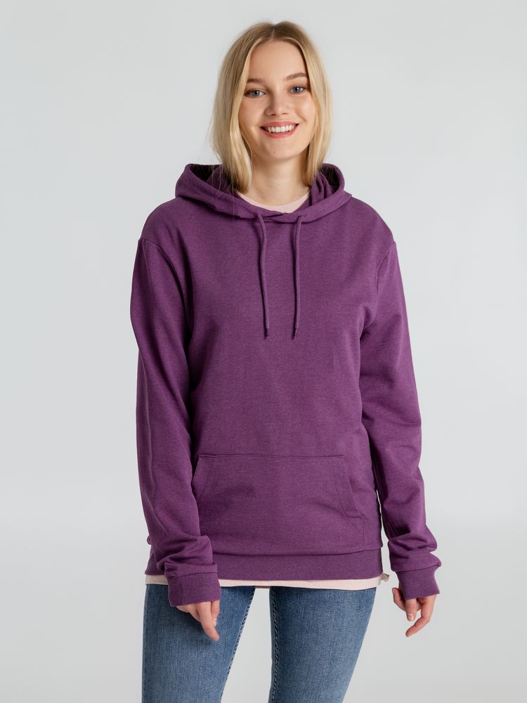 Толстовка с капюшоном унисекс Hoodie, фиолетовый меланж — фото 5
