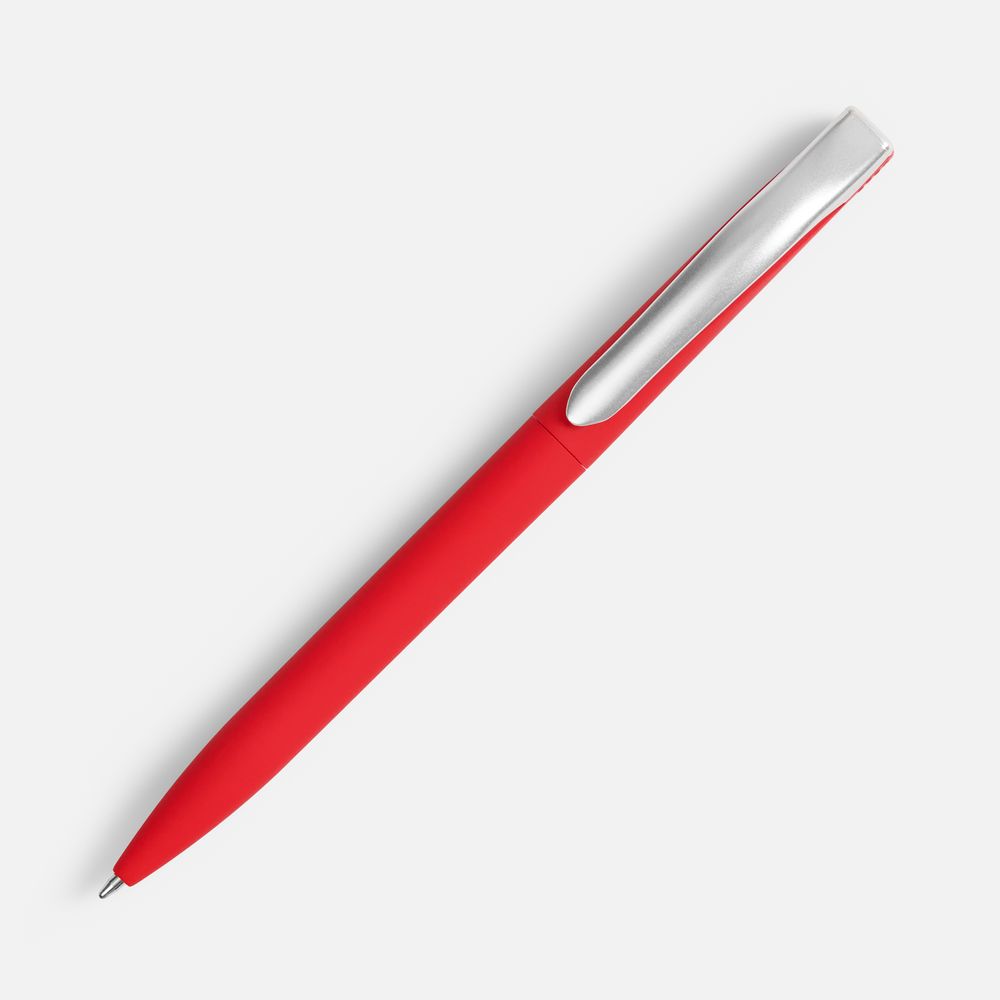Ручка шариковая Pin Soft Touch, красная — фото 1