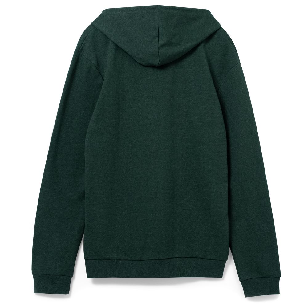 Толстовка с капюшоном унисекс Hoodie, темно-зеленый меланж — фото 10