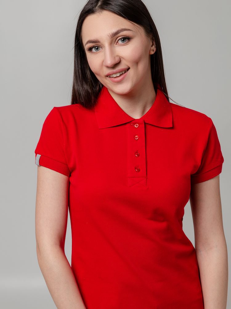 Рубашка поло женская Virma Premium Lady, красная — фото 8