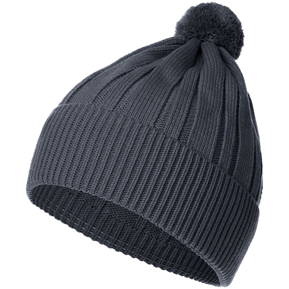 Шапка Knit Beat, темно-серая — фото 4