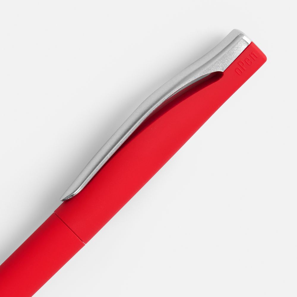 Ручка шариковая Pin Soft Touch, красная — фото 2