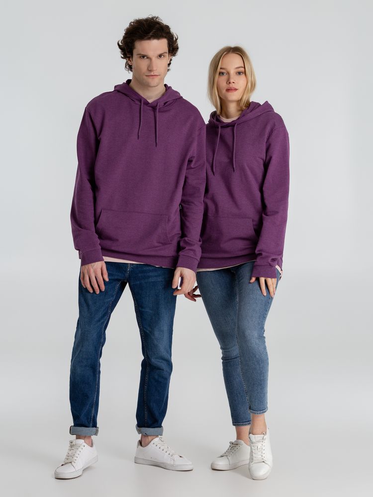 Толстовка с капюшоном унисекс Hoodie, фиолетовый меланж — фото 6