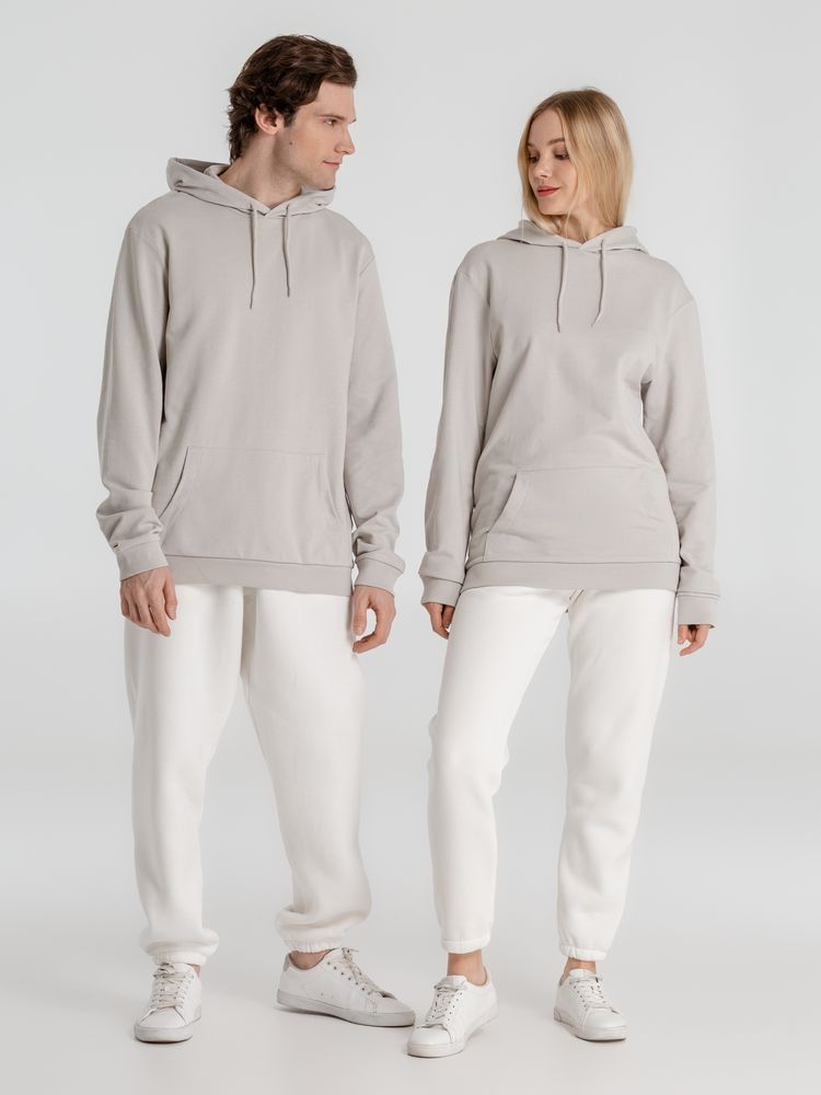 Толстовка с капюшоном унисекс Hoodie, дымчато-серая — фото 6