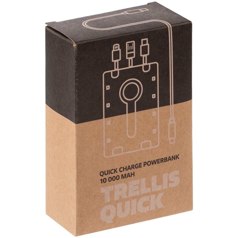 Аккумулятор с быстрой зарядкой Trellis Quick 10000 мАч, белый — фото 2