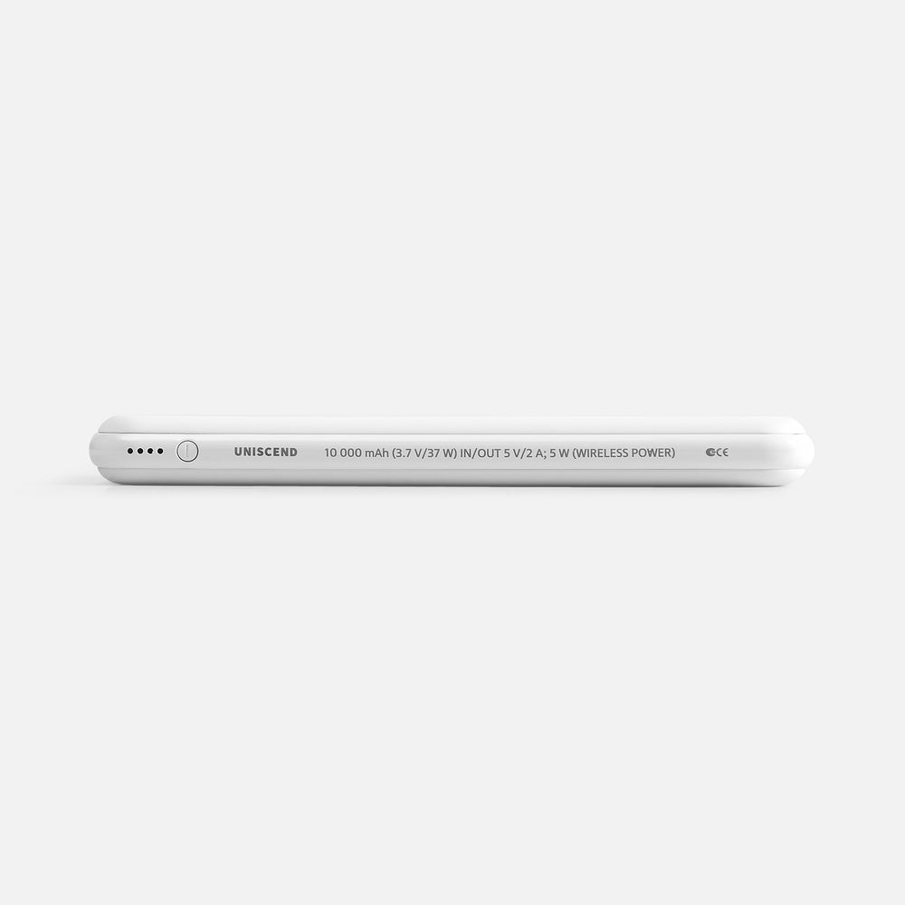 Аккумулятор с беспроводной зарядкой All Day Wireless, 10000 мАч, белый — фото 3