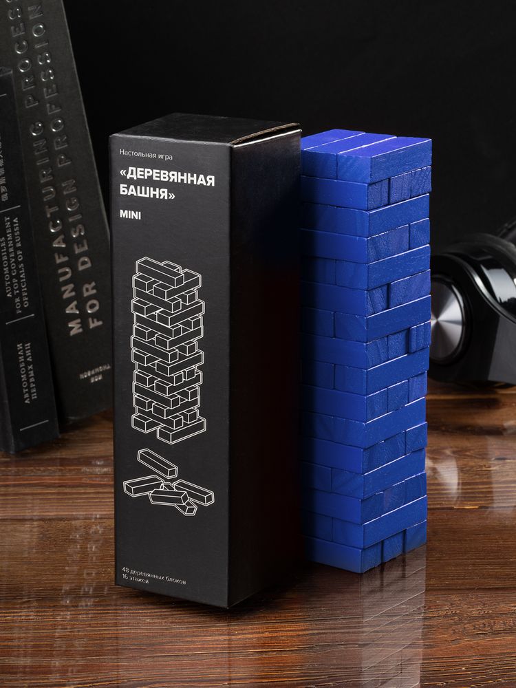 Игра «Деревянная башня мини», синяя — фото 4