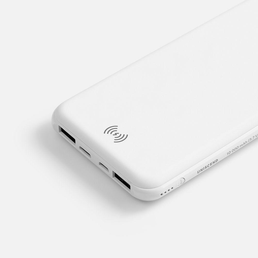 Аккумулятор с беспроводной зарядкой All Day Wireless, 10000 мАч, белый — фото 4