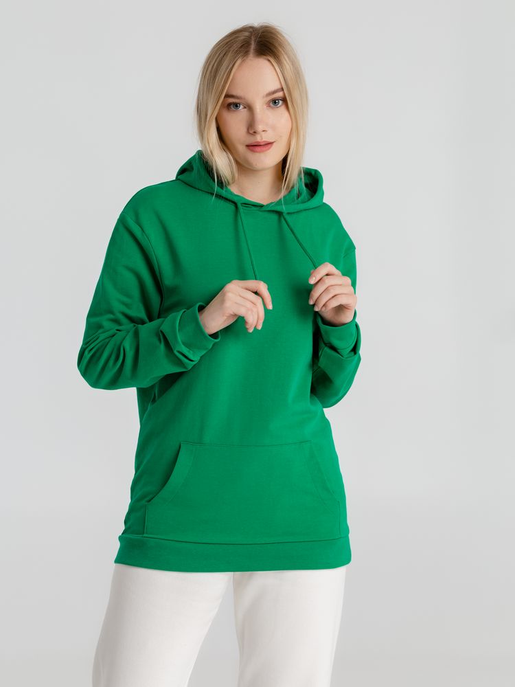 Толстовка с капюшоном унисекс Hoodie, зеленая — фото 4