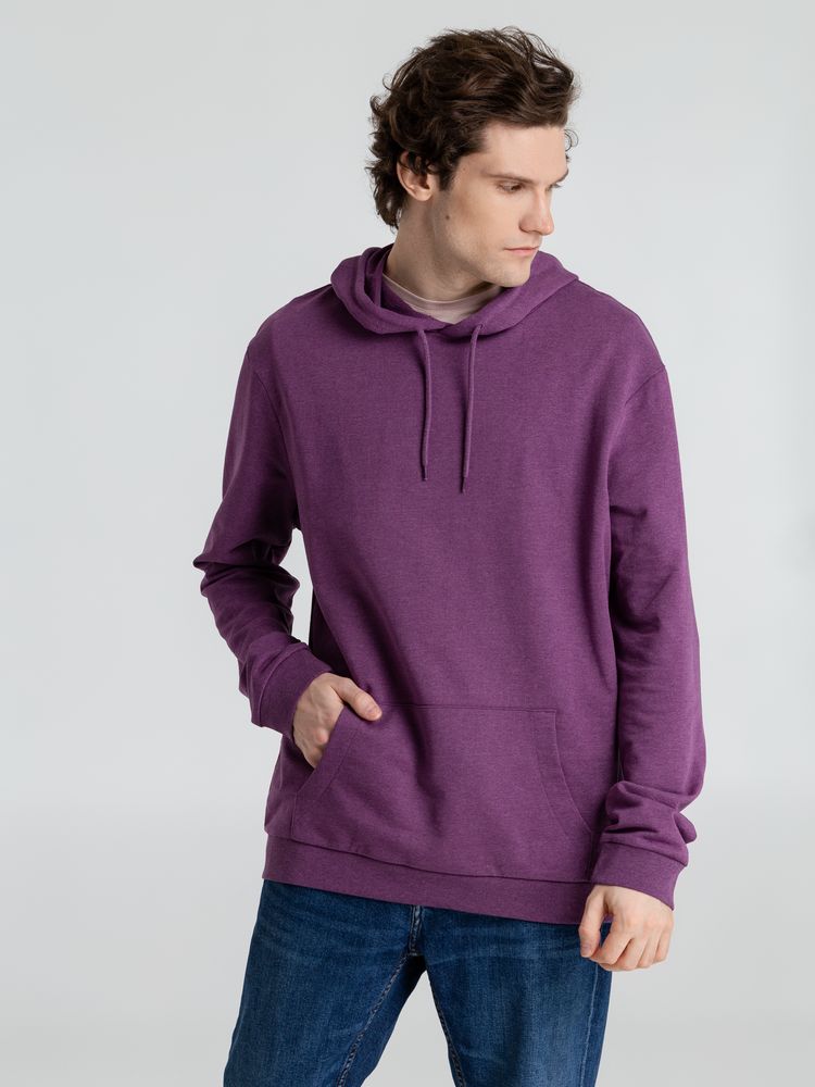 Толстовка с капюшоном унисекс Hoodie, фиолетовый меланж — фото 8