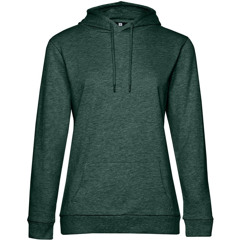 Толстовка с капюшоном женская Hoodie, темно-зеленый меланж — фото 6