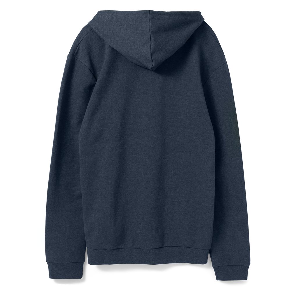 Толстовка с капюшоном унисекс Hoodie, синий меланж — фото 11
