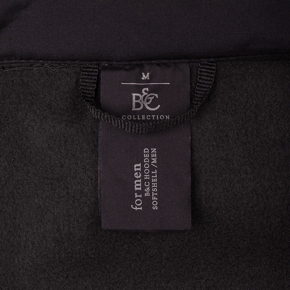Куртка мужская Hooded Softshell черная — фото 8