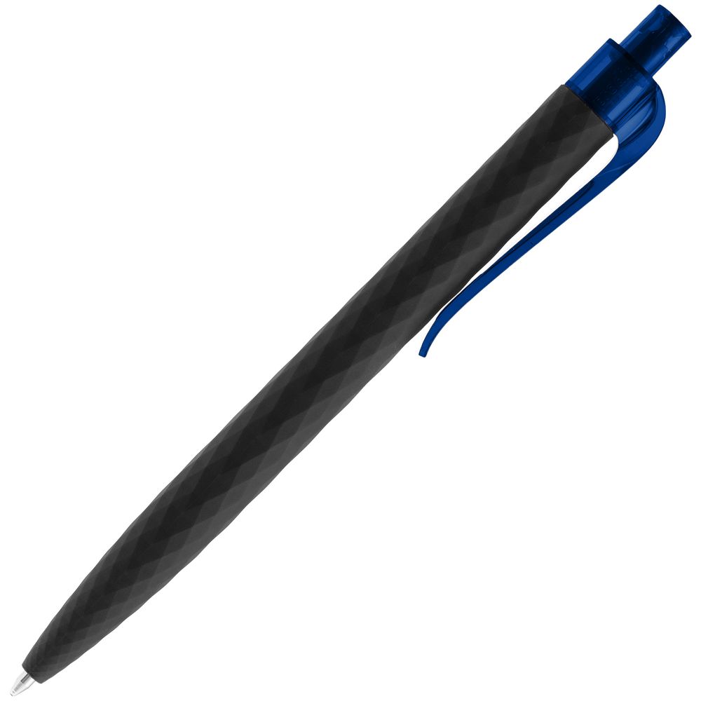 Ручка шариковая Prodir QS01 PRT-T Soft Touch, черная с синим — фото 2