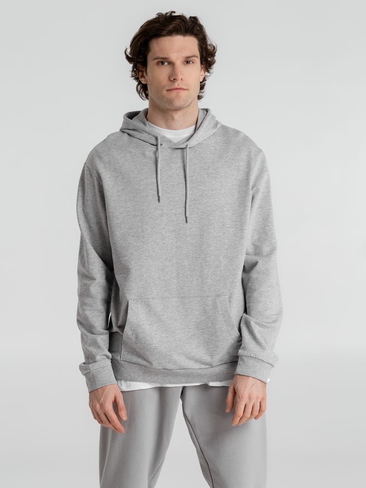Толстовка с капюшоном унисекс Hoodie, серый меланж — фото 8