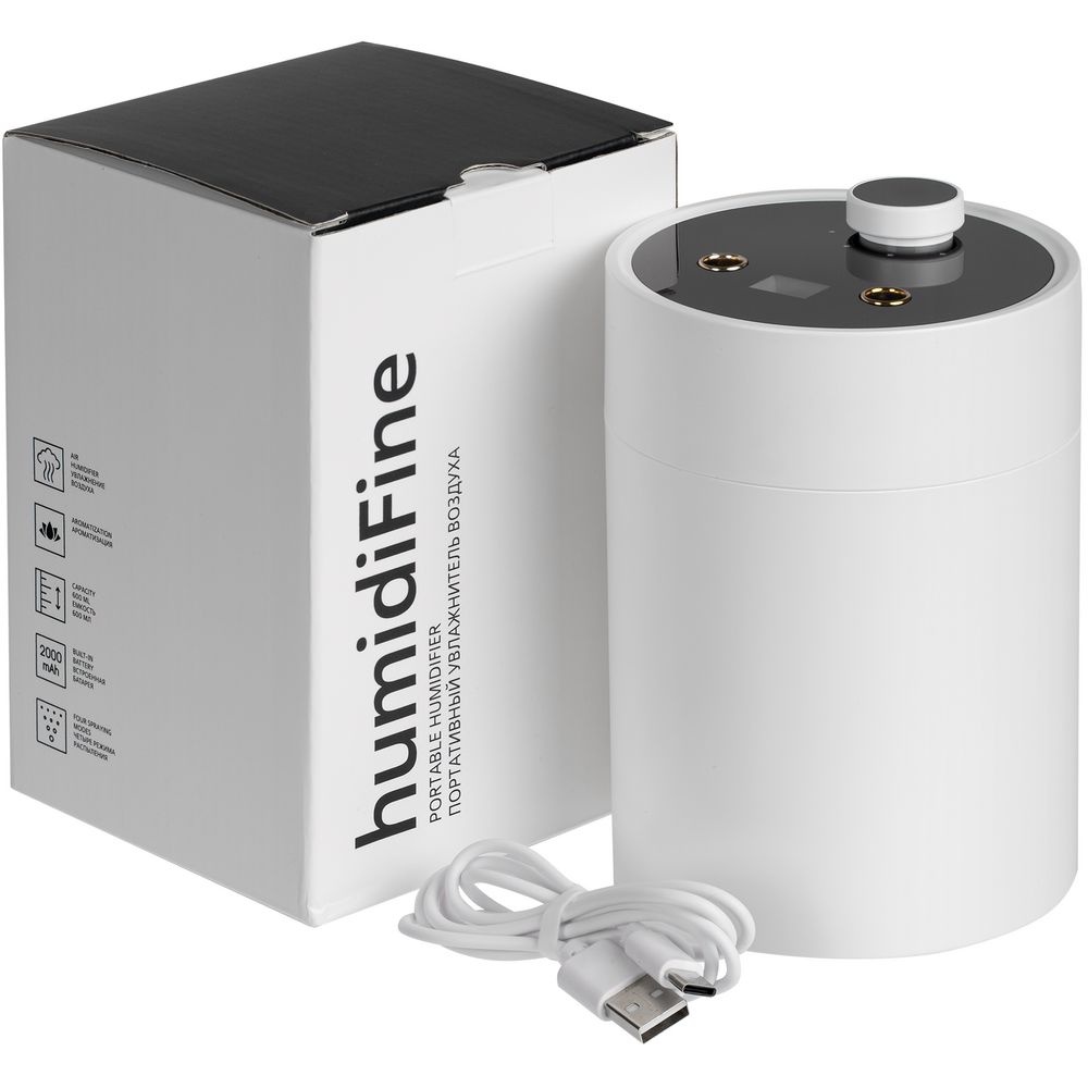 Переносной увлажнитель-ароматизатор humidiFine, белый — фото 1