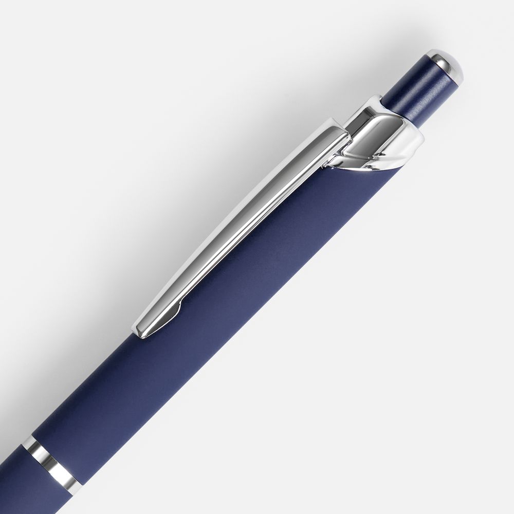 Ручка шариковая Chromos Soft Touch, синяя — фото 2