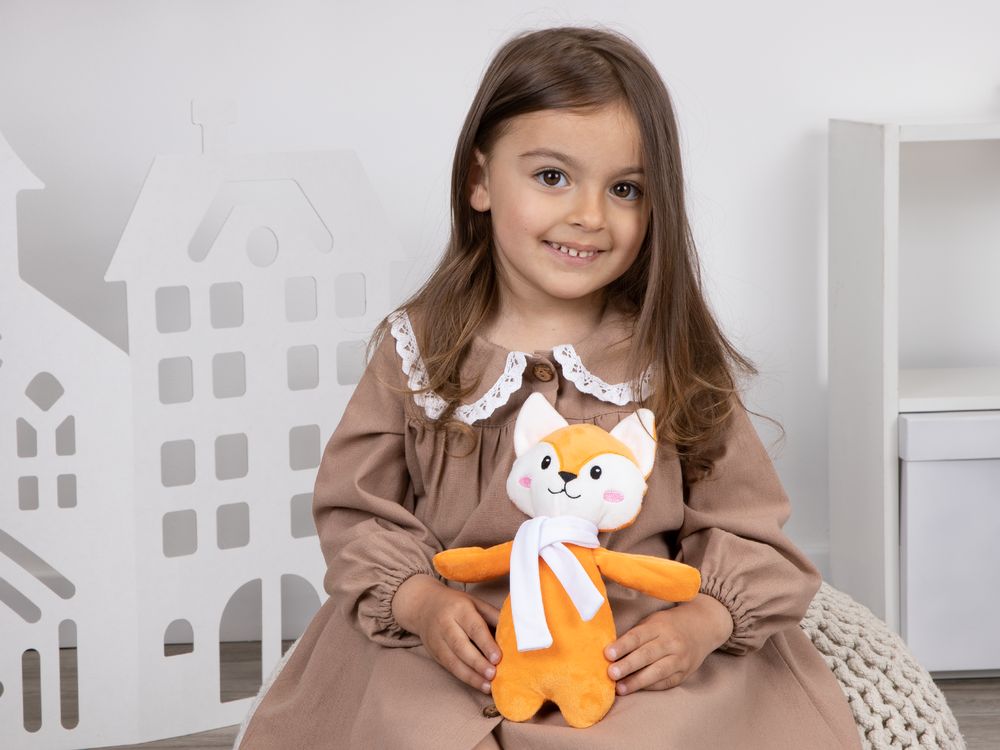 Мягкая игрушка Beastie Toys, лисенок с белым шарфом — фото 5