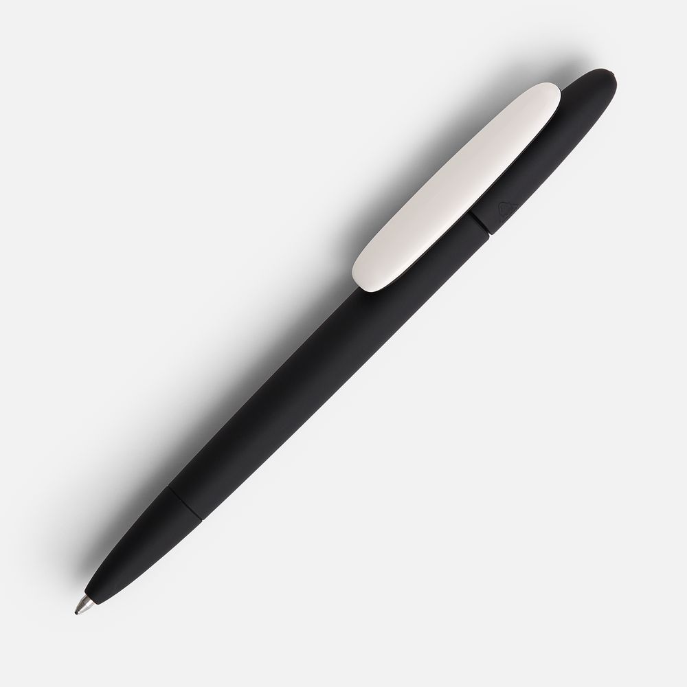 Ручка шариковая Prodir DS5 TRR-P Soft Touch, черная с белым — фото 7