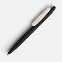 Ручка шариковая Prodir DS5 TRR-P Soft Touch, черная с белым — фото 8