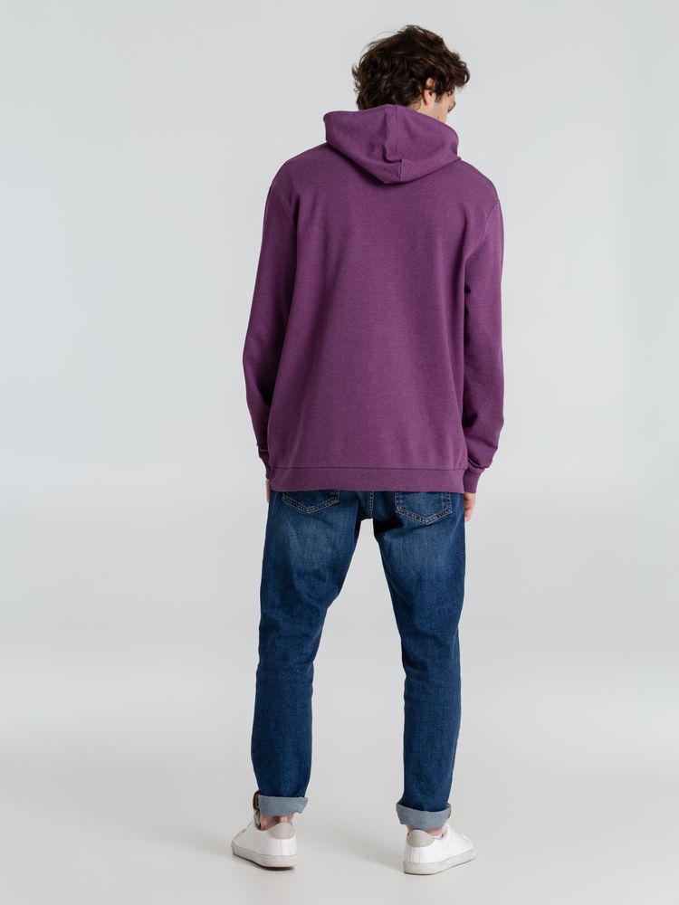Толстовка с капюшоном унисекс Hoodie, фиолетовый меланж — фото 10