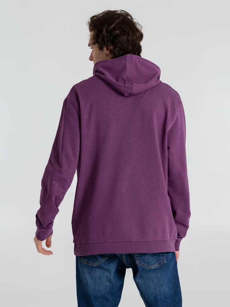 Толстовка с капюшоном унисекс Hoodie, фиолетовый меланж — фото 11
