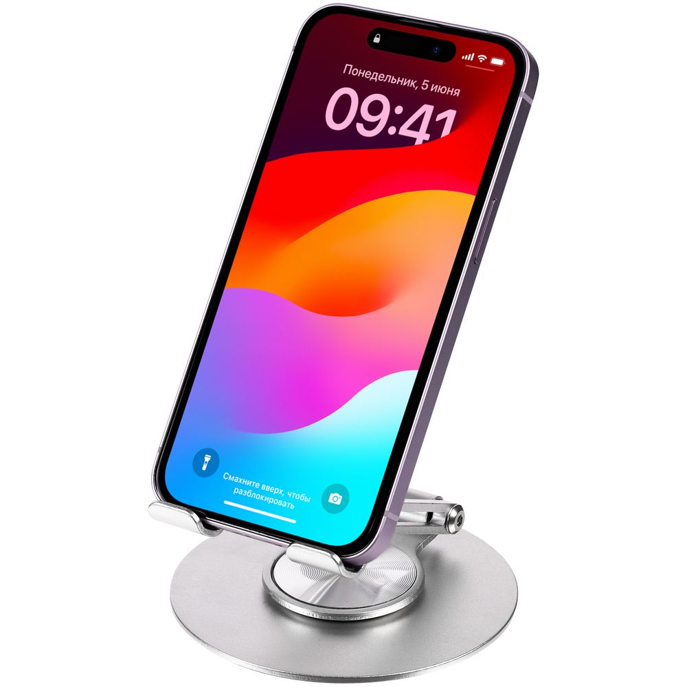 Подставка для смартфона Smartic, серебристая — фото 4