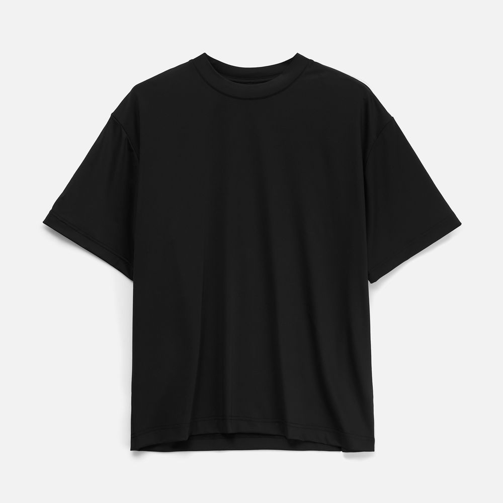Футболка из бифлекса Morfiss, черная — фото 1