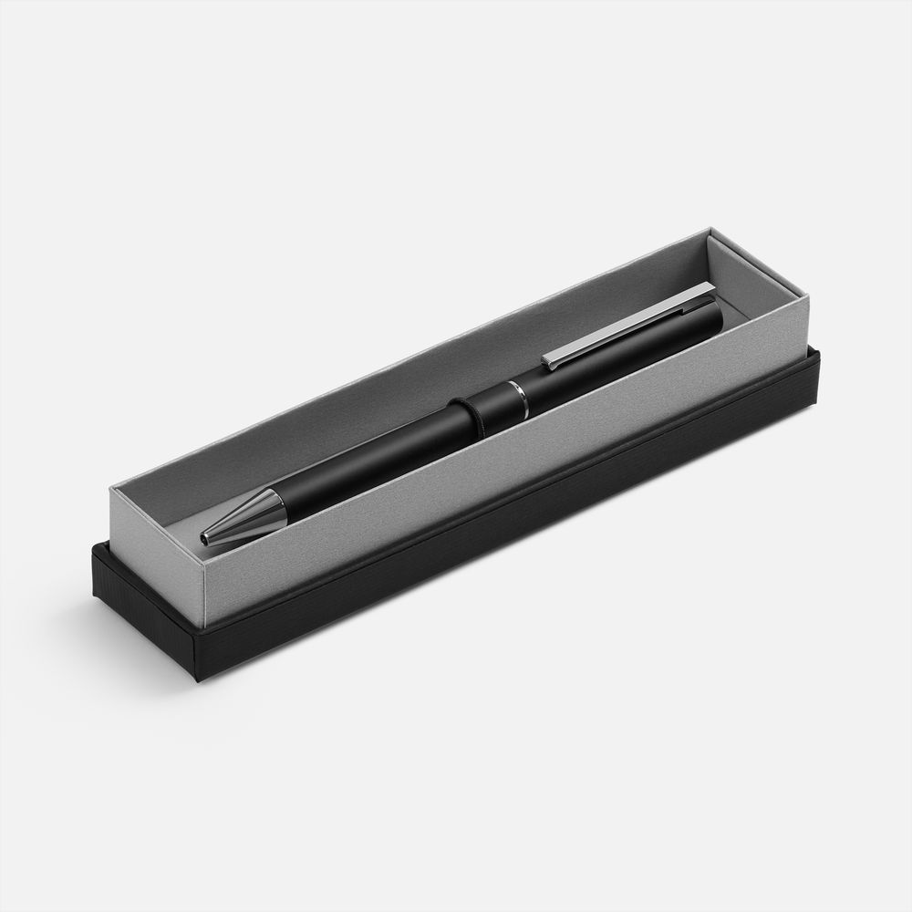 Ручка шариковая Blade Soft Touch в футляре, черная — фото 3