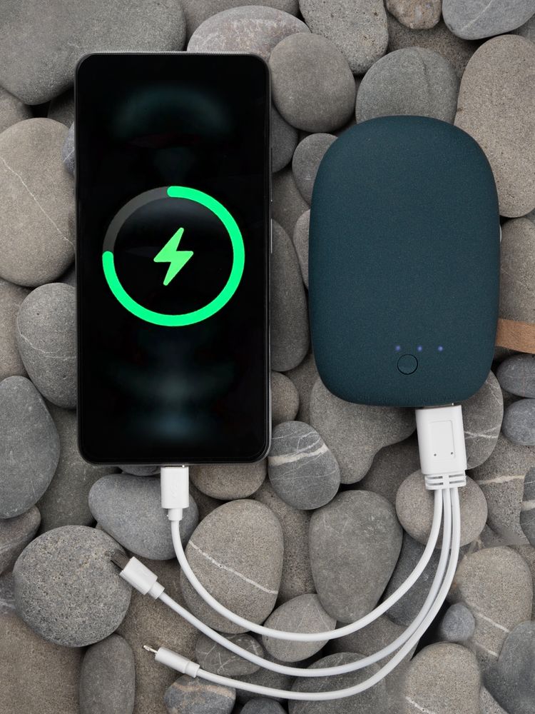 Внешний аккумулятор Pebble 7800 мАч, серо-синий — фото 3