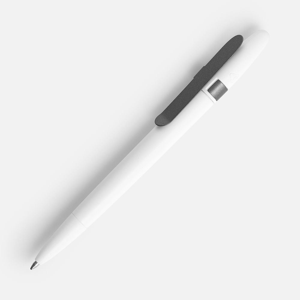 Ручка шариковая Prodir DS5 TSM Metal Clip, белая с серым — фото 7