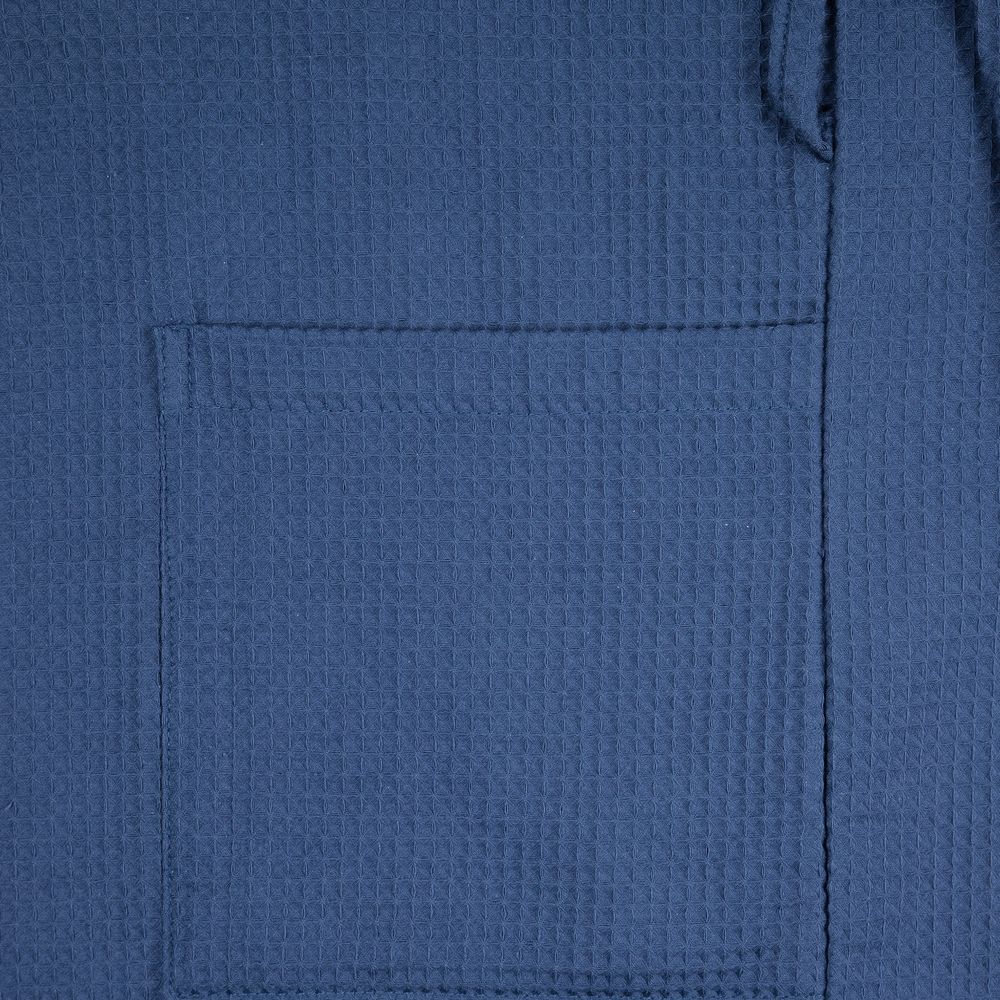 Халат вафельный Kimono, темно-синий — фото 2