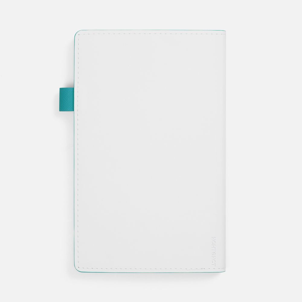 Ежедневник White Shall, недатированный, бело-бирюзовый — фото 4