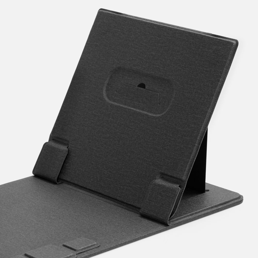 Складной стол для ноутбука с беспроводной зарядкой Kickstand Table, серый — фото 4