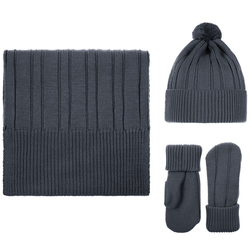 Шапка Knit Beat, темно-серая — фото 3