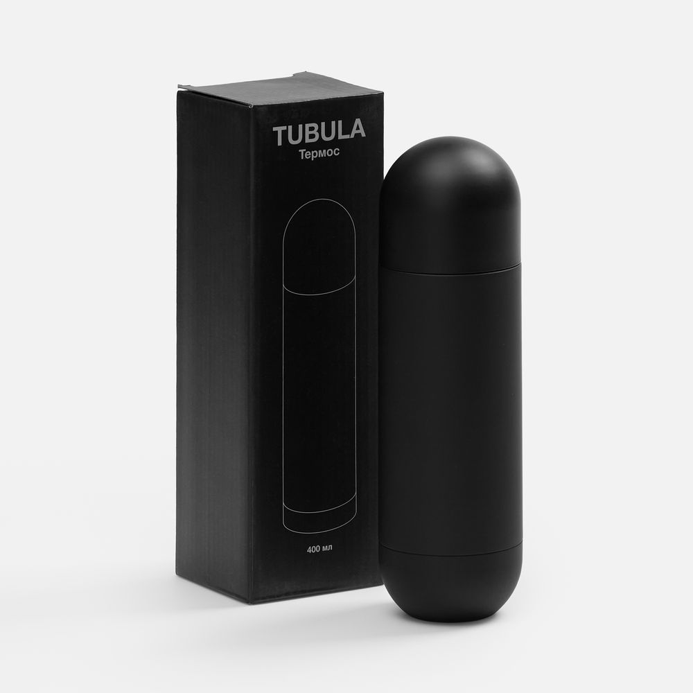 Термос Tubula Soft Touch, черный — фото 11
