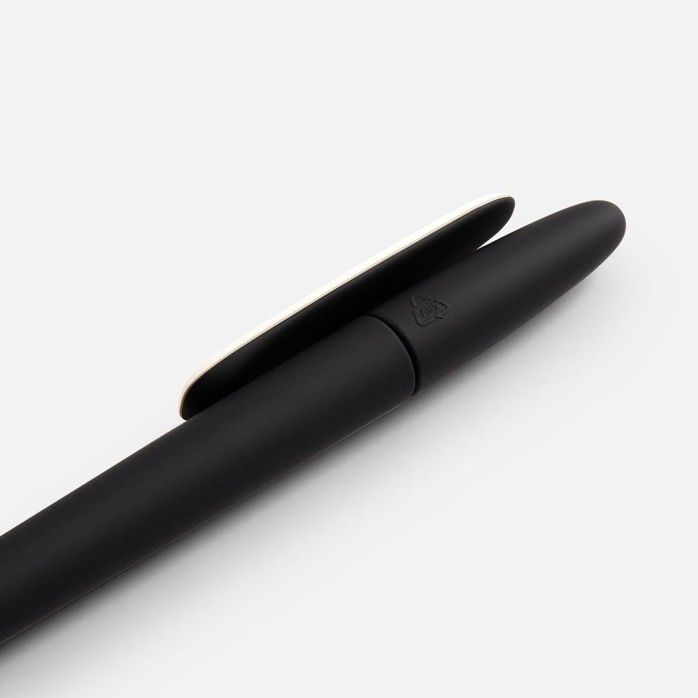 Ручка шариковая Prodir DS5 TRR-P Soft Touch, черная с белым — фото 3