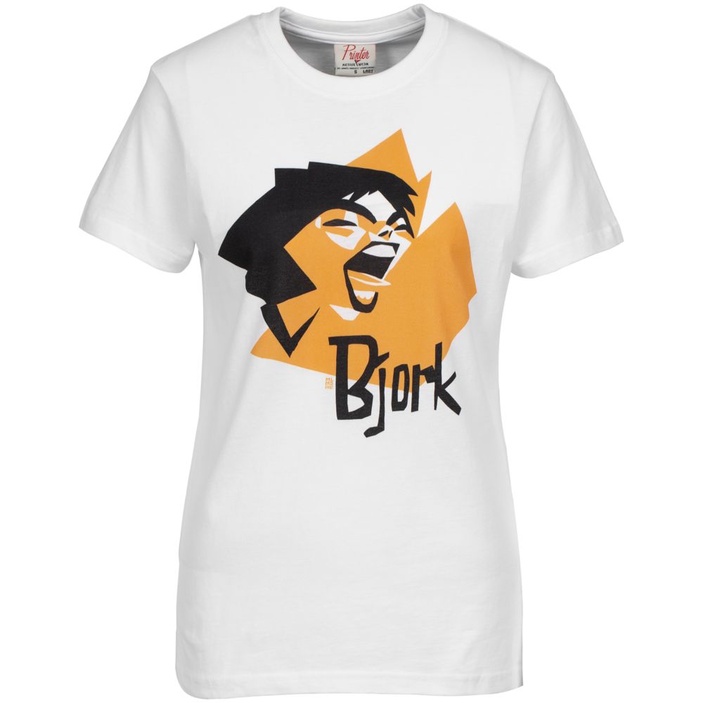 Футболка женская «Меламед. Bjork», белая — фото 1