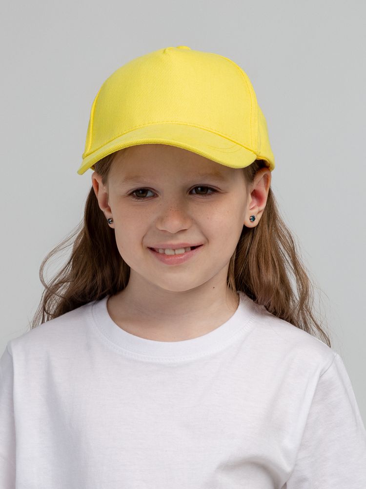 Бейсболка детская Standard Kids, желтая — фото 5