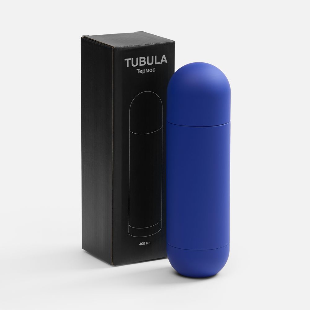 Термос Tubula Soft Touch, синий — фото 11