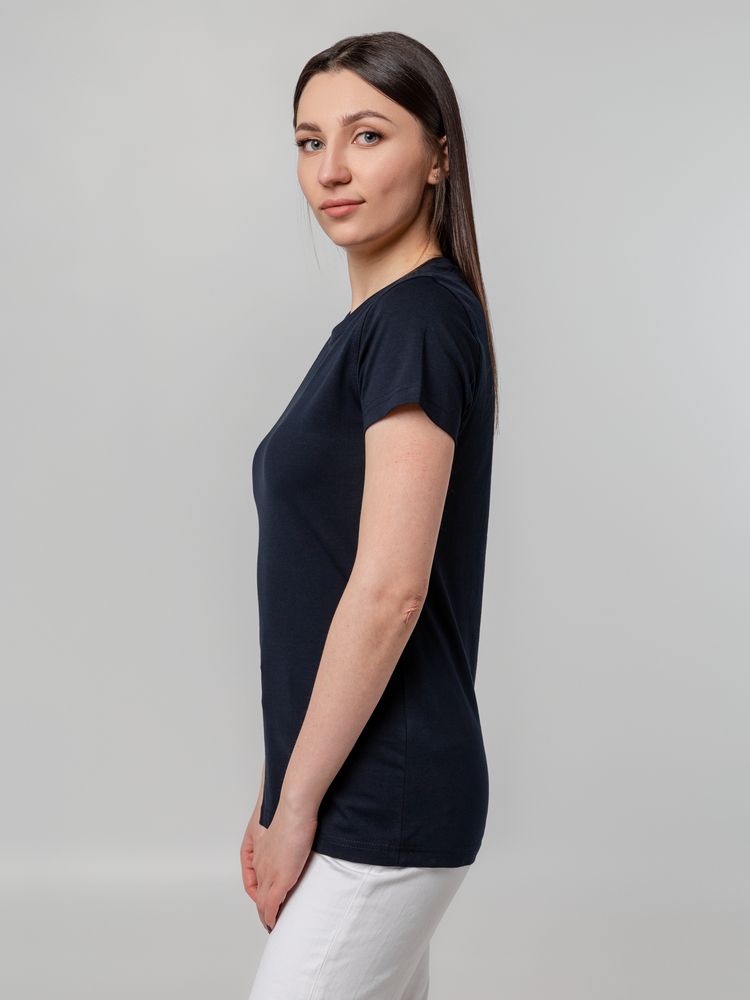 Футболка женская T-bolka Stretch Lady, темно-синяя (navy) — фото 2