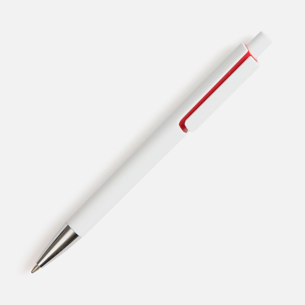 Ручка шариковая Dominanta, белая с красным — фото 2