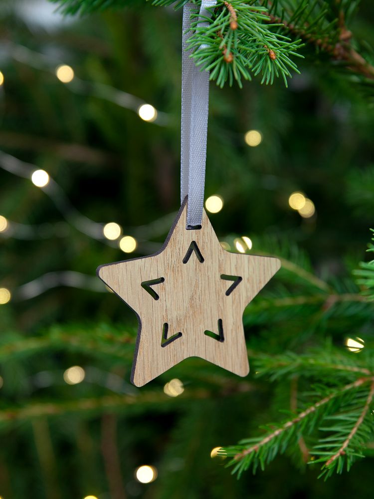 Деревянная подвеска Christmate, звезда — фото 5