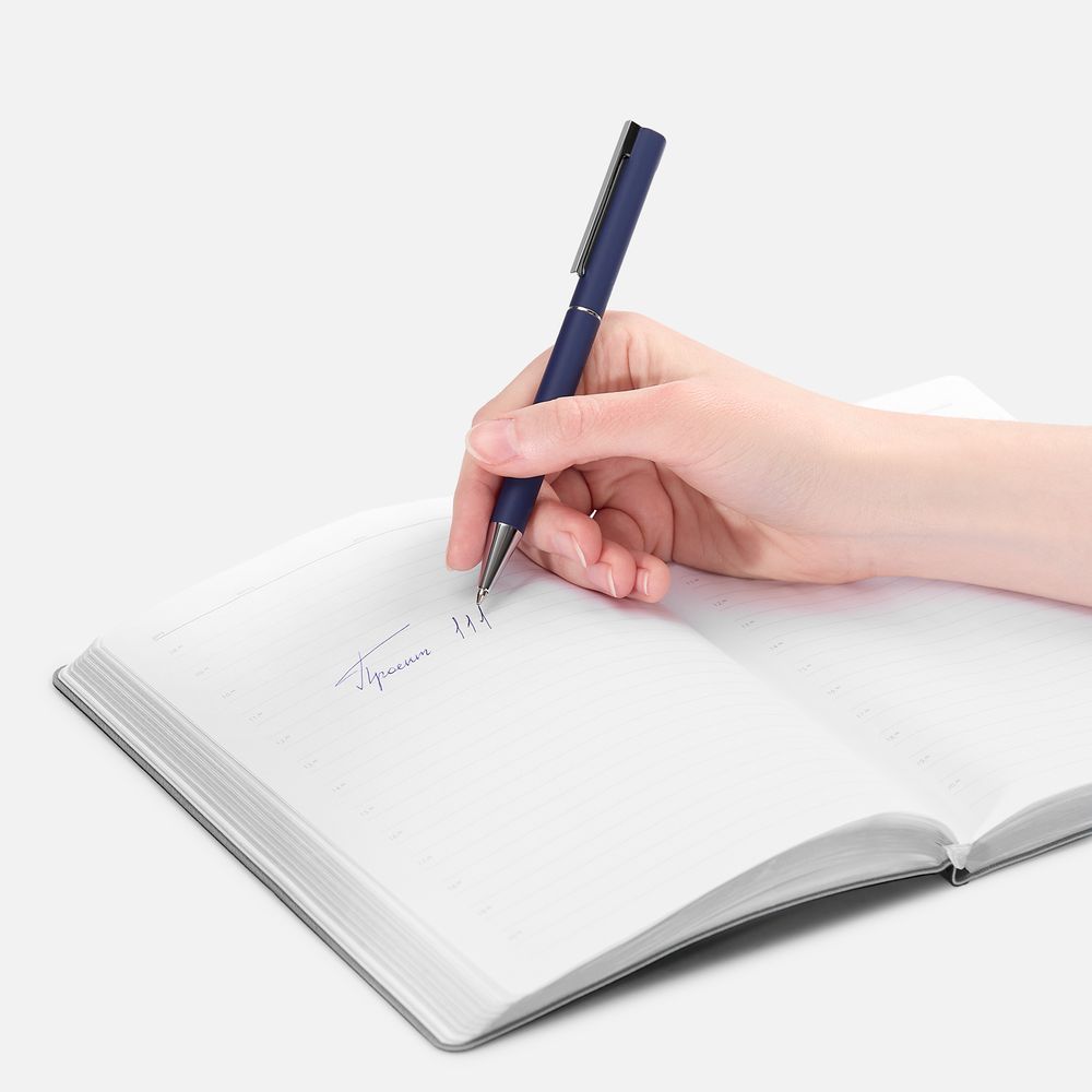 Ручка шариковая Blade Soft Touch, синяя — фото 3
