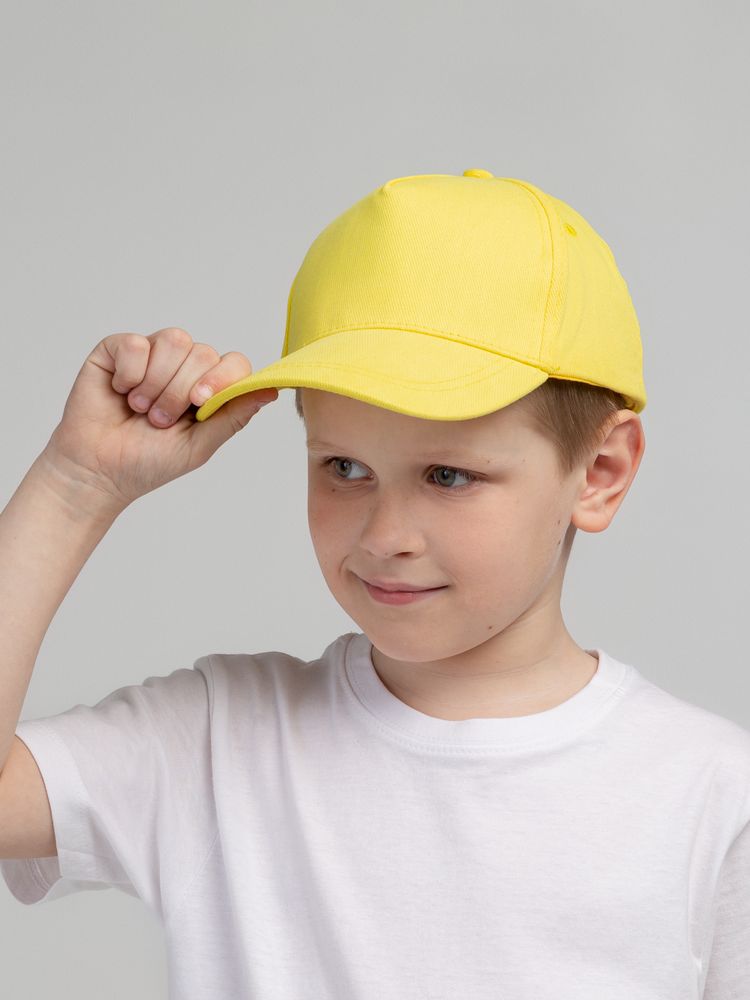 Бейсболка детская Standard Kids, желтая — фото 7