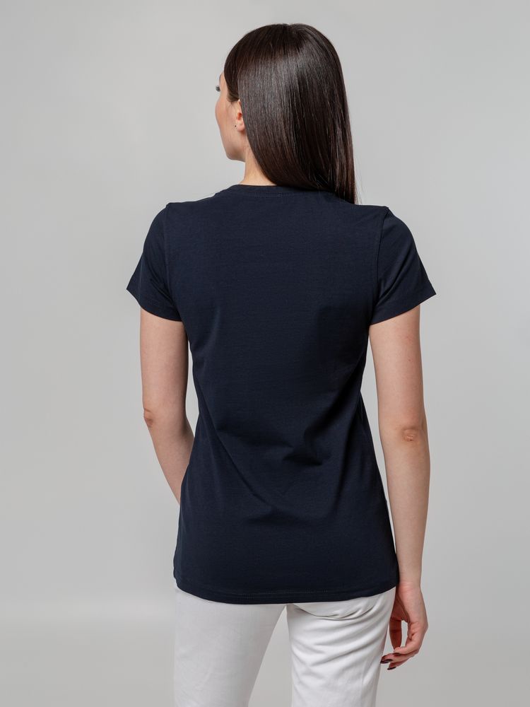 Футболка женская T-bolka Stretch Lady, темно-синяя (navy) — фото 3