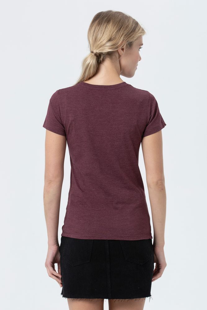 Футболка женская Regent Fit Women, бордовый меланж — фото 5