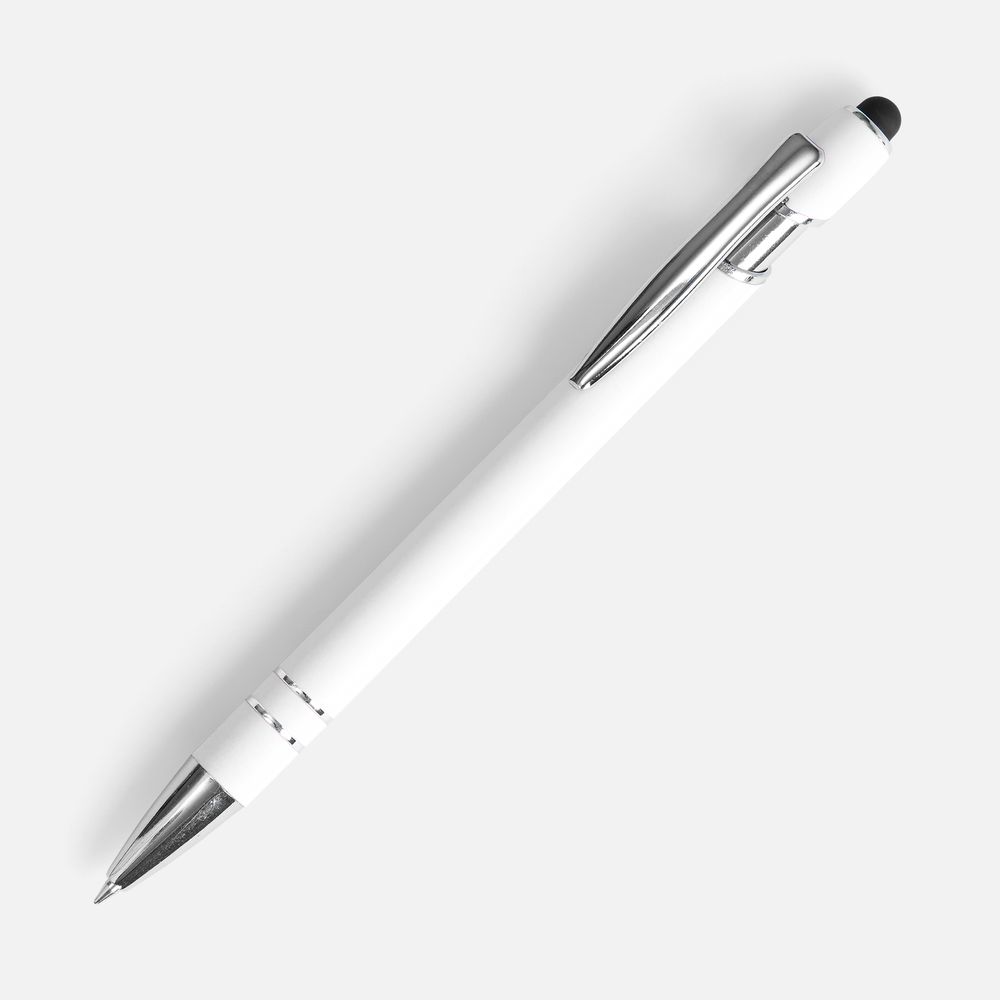 Ручка шариковая Pointer Soft Touch со стилусом, белая — фото 5