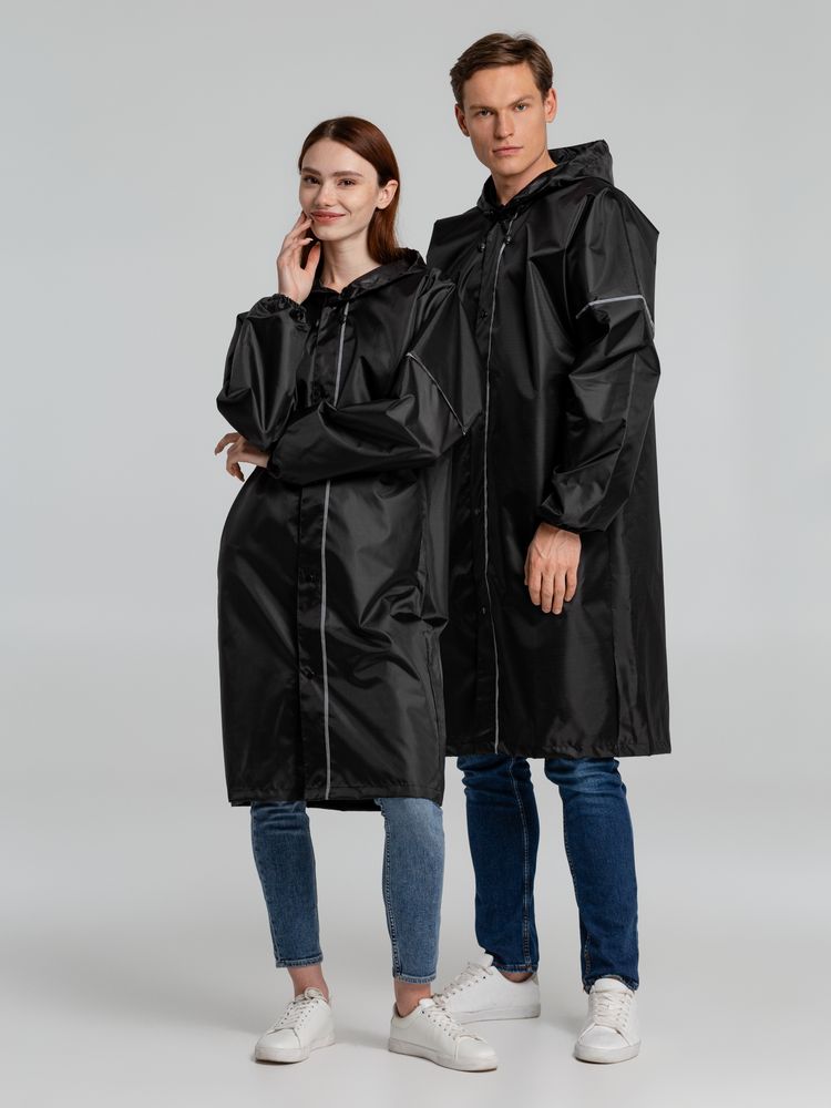 Дождевик со светоотражающими элементами Rainman Blink, черный — фото 4